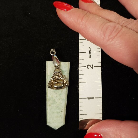 Buddha Necklace Pendant with Precious Stone - Picture 3 of 6